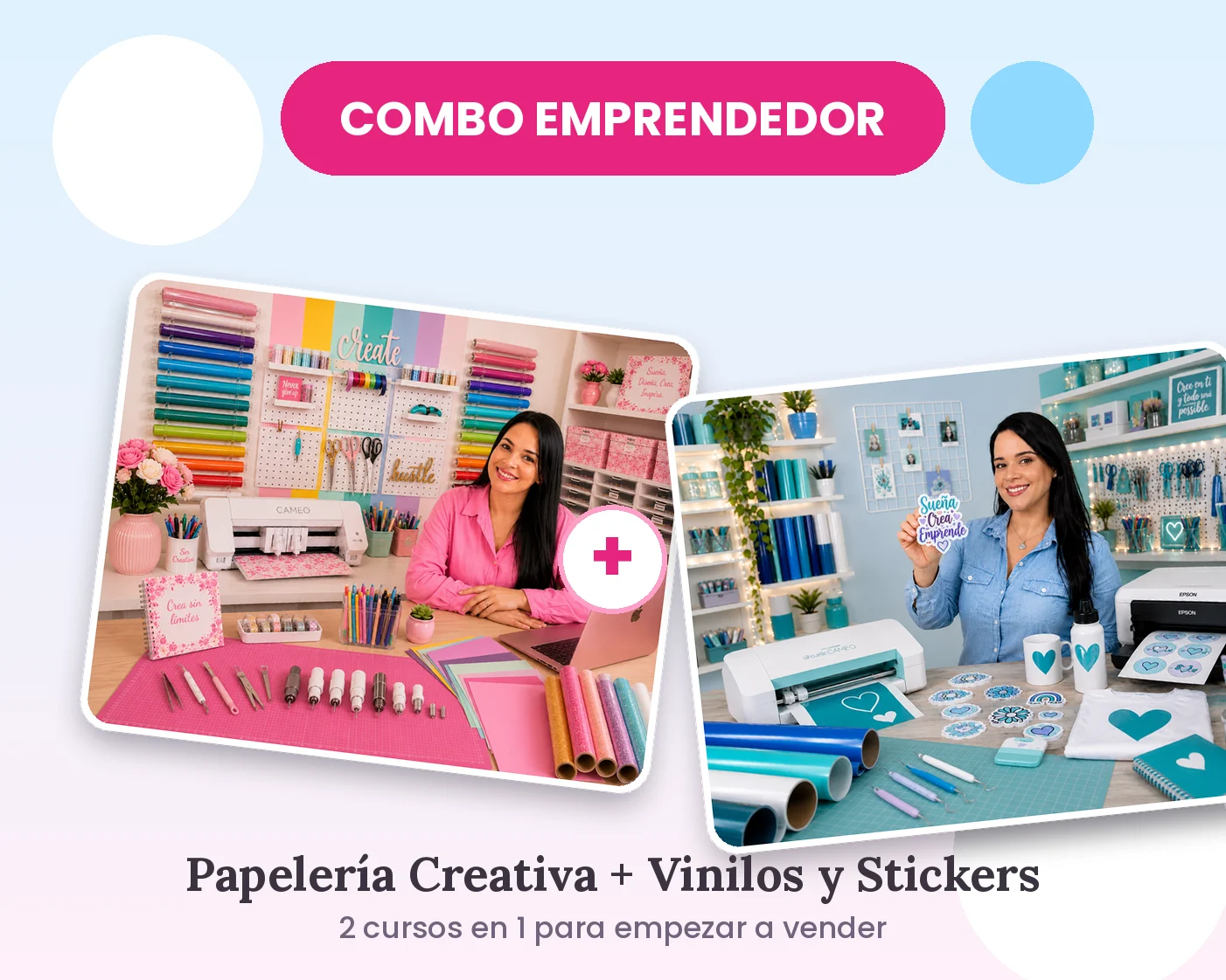 Combo Emprende con Cameo: Papelería Creativa & Vinilos