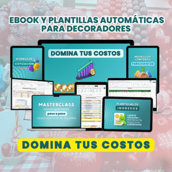 Mega Pack Ebook y Plantillas para Decoradores "Domina tu Costos"