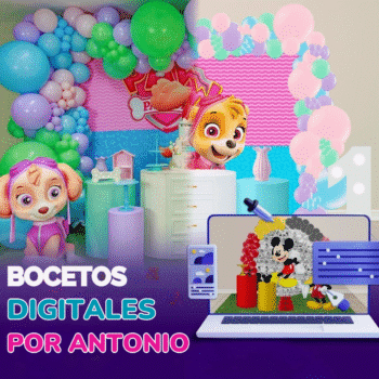 Boceto y Diseño Digital para Fiestas y Eventos